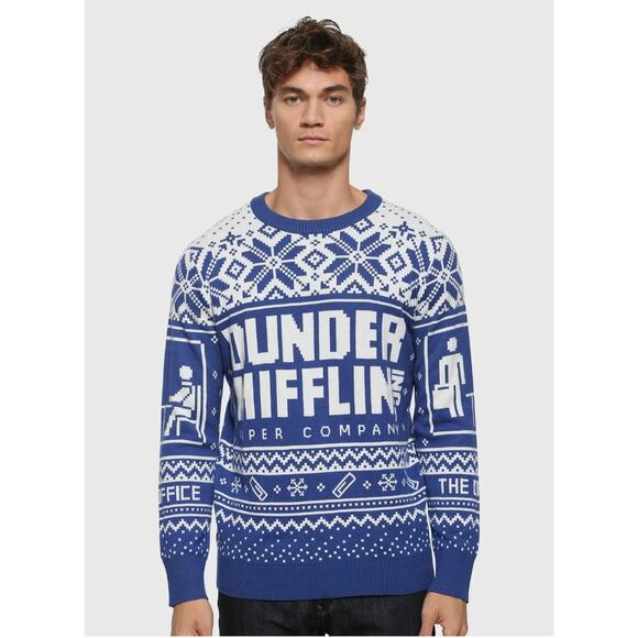 The Office Dunder Mifflin Paper Company Unisex Ugly Christmas Sweater Small - Picture 1 of 8